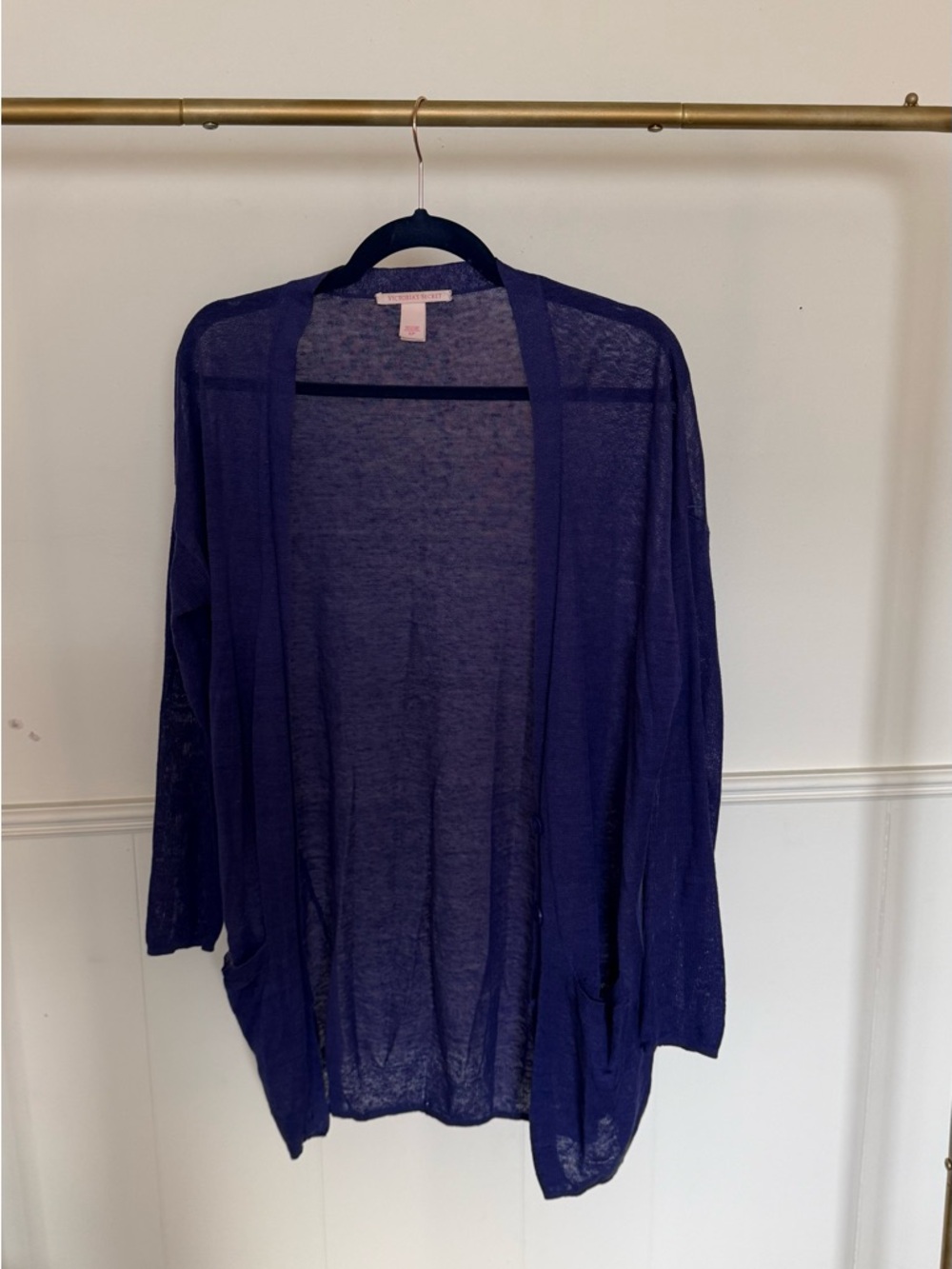 Victoria's Secret Open-Front Sheer Cardigan - Deep Purple
